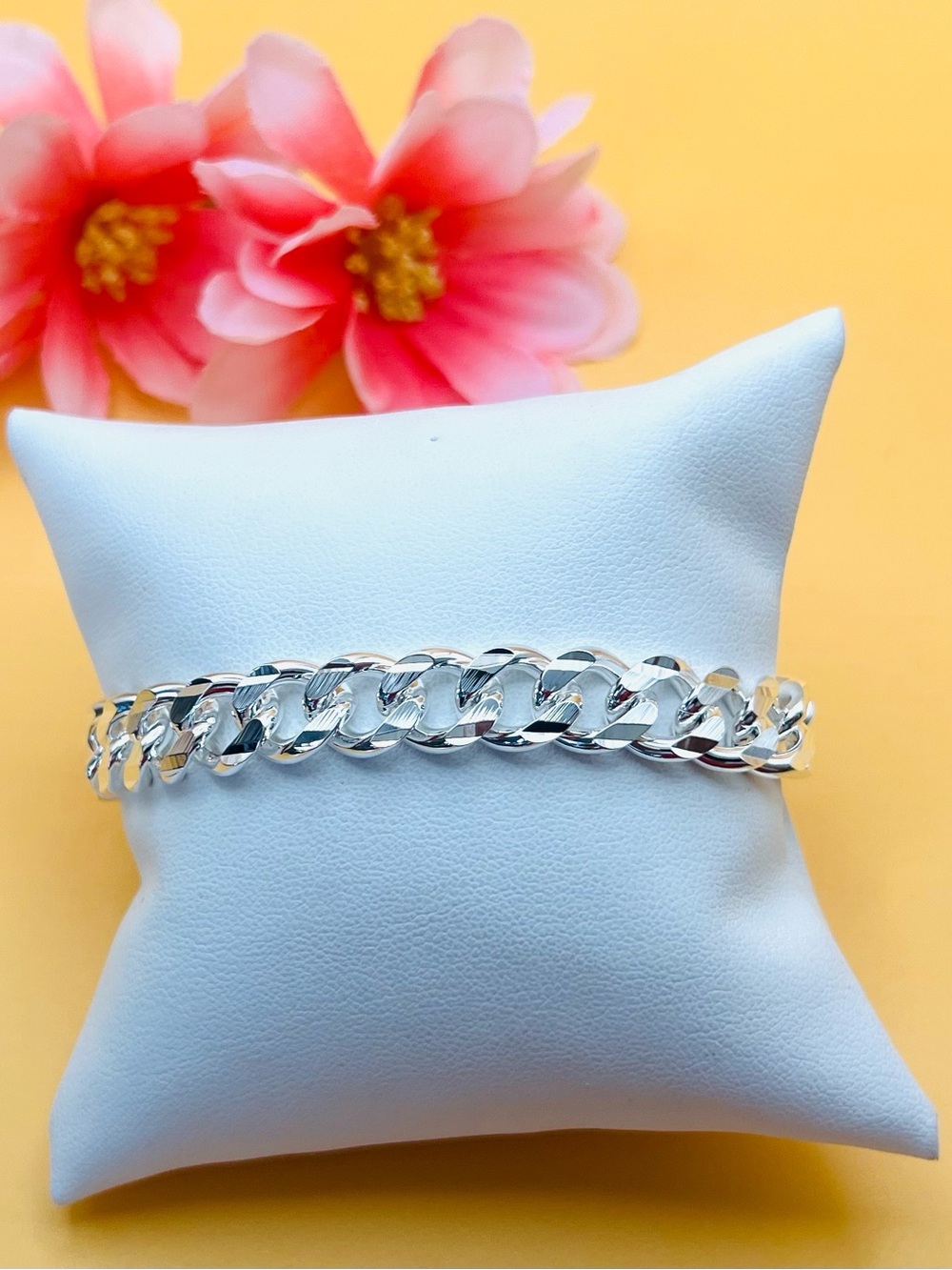 Chunky Silver .925 Cuban link bracelet, unisex